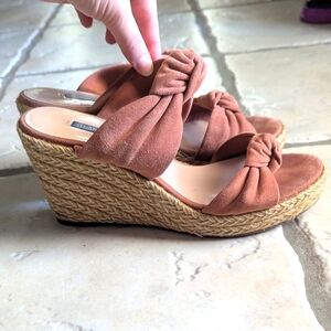 Stuart Weitzman Wedge Heels Dusty Pink